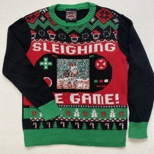 Christmas sweater Boy Well Worn Santa Size XS sequin