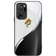 Urgalaxy  Dragon Wood Grain Glass Phone Case for S25 S24 S23 Ultra