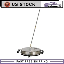 18" Pressure Washer Surface Cleaner with 4 Wheels 4000 PSI + 2 Extension Wand