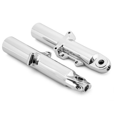 49mm Fork Sliders Lower Legs Chrome for Harley Touring Road Glide King 2014-2023