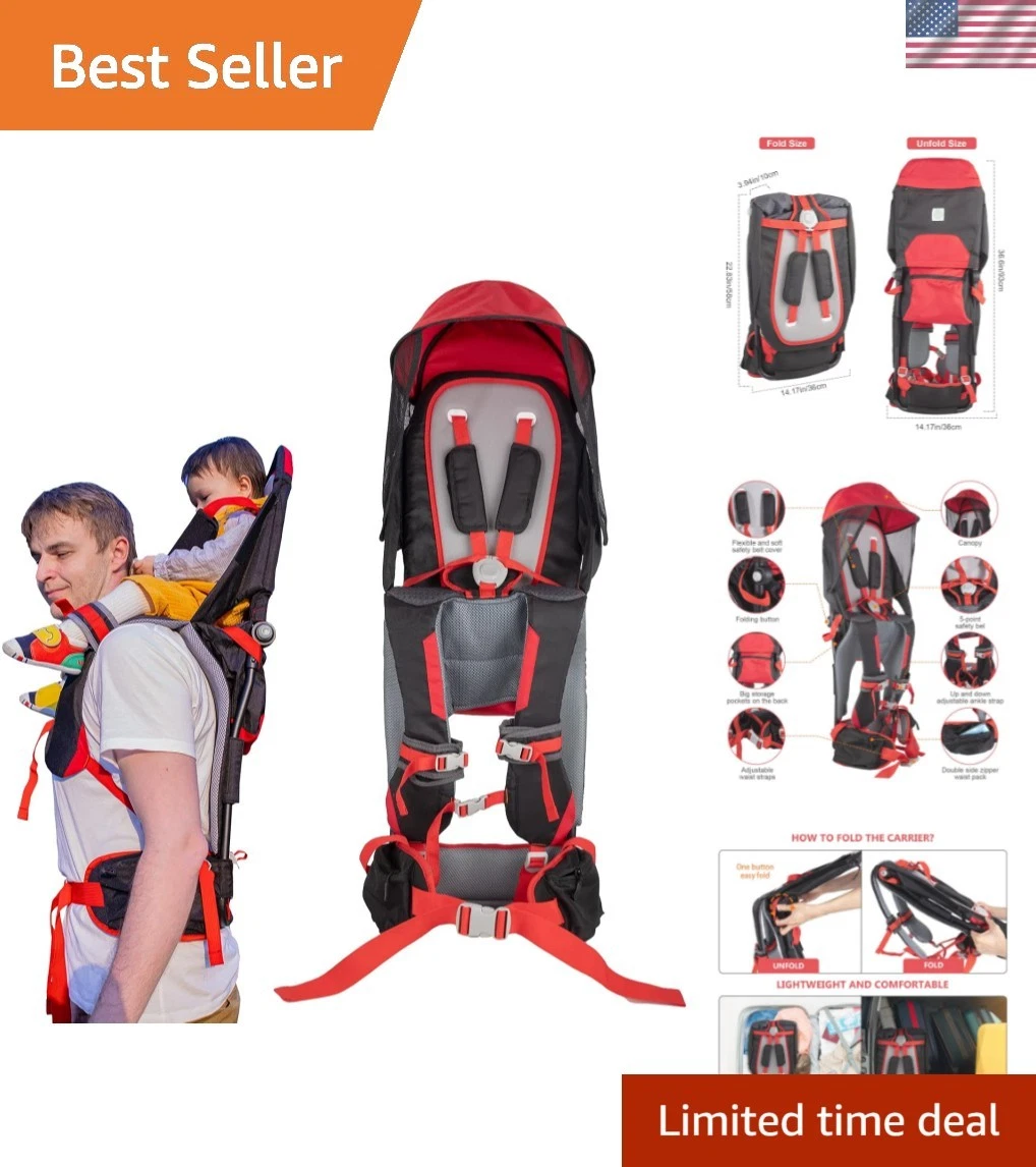 Versatile Baby Shoulder Carrier with Weather Protection for Active Lifestyles