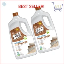 Quick Shine Hardwood Floor Luster-Polish 64oz-2pk Plant-Derived w/Carnauba Safer