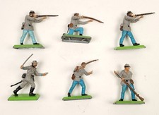 Britains Deetail Toy Soldiers US Civil War Grays Lot of 6 Made in England 1971