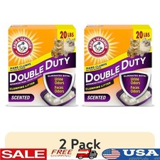 Double Duty Cat Litter Clumping Odor Control Fresh Scent Low Dust 20lb Box New