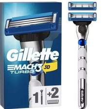 Image of Gillette Mach3 | Turbo 3D Razor | RAZOR + BLADES | 100% GENUINE