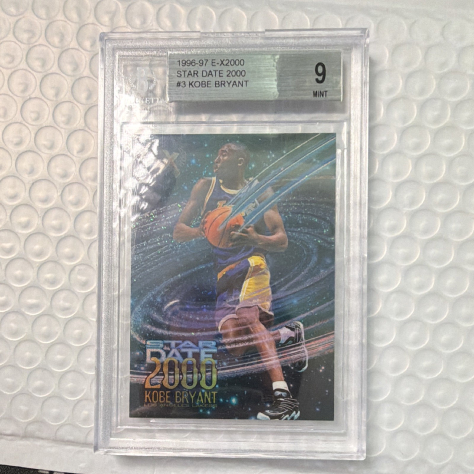 Kobe Bryant 1996 Skybox E-X2000 #3 Star Date 2000 Price Guide