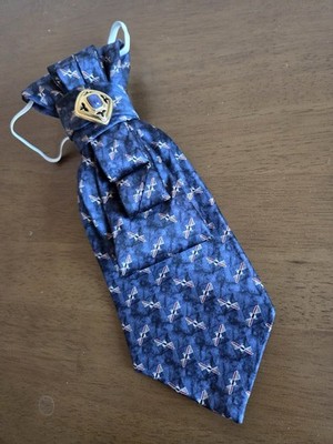 Vintage Silk Necktie Necklace Handcrafted With Vintage Upcycled Jewelry Pieces