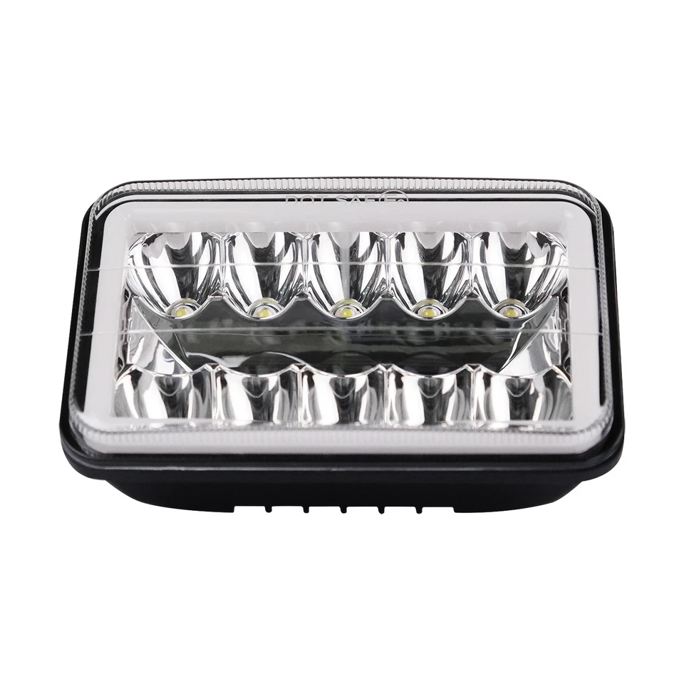 4PCS 4X6" LED Headlights DRL Hi/Lo Beam For Chevrolet R2500 Suburban 1989-1991 A Foto 4 de 4