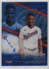 2021 Bowman's Best of 2021 Blue Refractor 51/150 Armando Cruz #B21-AC Auto z7d