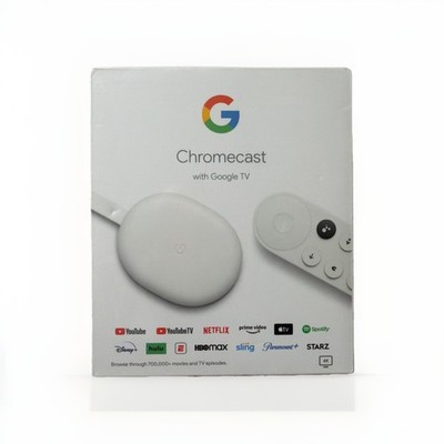 Google Chromecast with Google TV White Wi-Fi HDMI 2160p Google Assistant