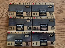 Maxell XLII 100 High Bias Blank Audio Cassette Tape Lot of 6 New Sealed