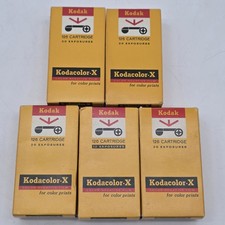 5 NEW Kodak Cartridge Films 126-12 Verichrome Pan  126-20 Kodacolor-X Expired