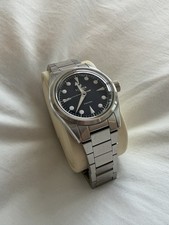 Lorier Falcon Series II 36mm Automatic Blue Dial Steel Bracelet Watch Full Set
