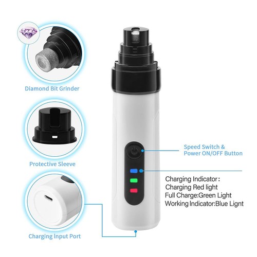 Heusom Silent Groom Pro Nail Grinder Heusom Dog Nail Trimmer Rechargeable USB... - Picture 4 of 8