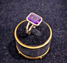 sterling silver ring customized with a natural gemstone of your choice.