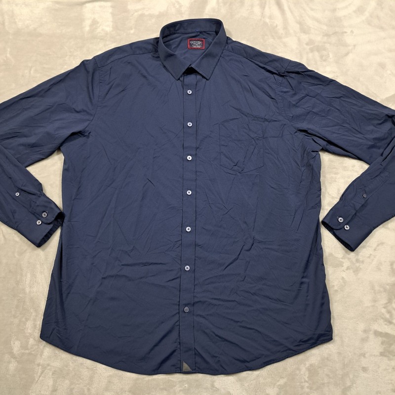 UNTUCKit Shirt Mens 3XL Blue Long Sleeve Button Up Casual Modern