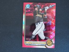 2022 1st Bowman Chrome Sapphire Euribiel Angeles Red Refractor #04/10 NMMT