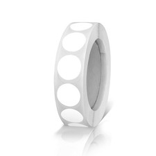 White Dot Stickers 0.5 Inch Small Circle Labels Roll 1000 Pcs White
