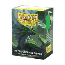 Dragon Shield: Matte - Dual Apple Green & Silver (100) (US IMPORT)