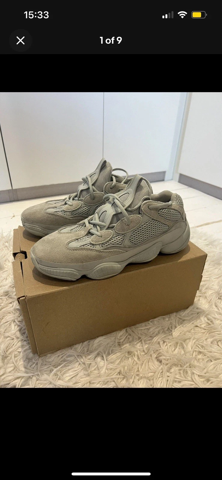 Scarpe da ginnastica Adidas Yeezy 500 Salt taglia 10 UK