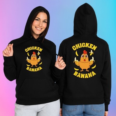 Huhn Banane Hoodie | Lustiger Meme Hoodie | Süß Cartoon Huhn Geschenk 3 Jahre-4XL UK