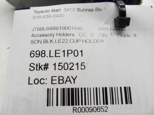 98 99 00 01 02 03 04 05 LEXUS GS430 CUP HOLDER BLACK - Picture 8 of 12