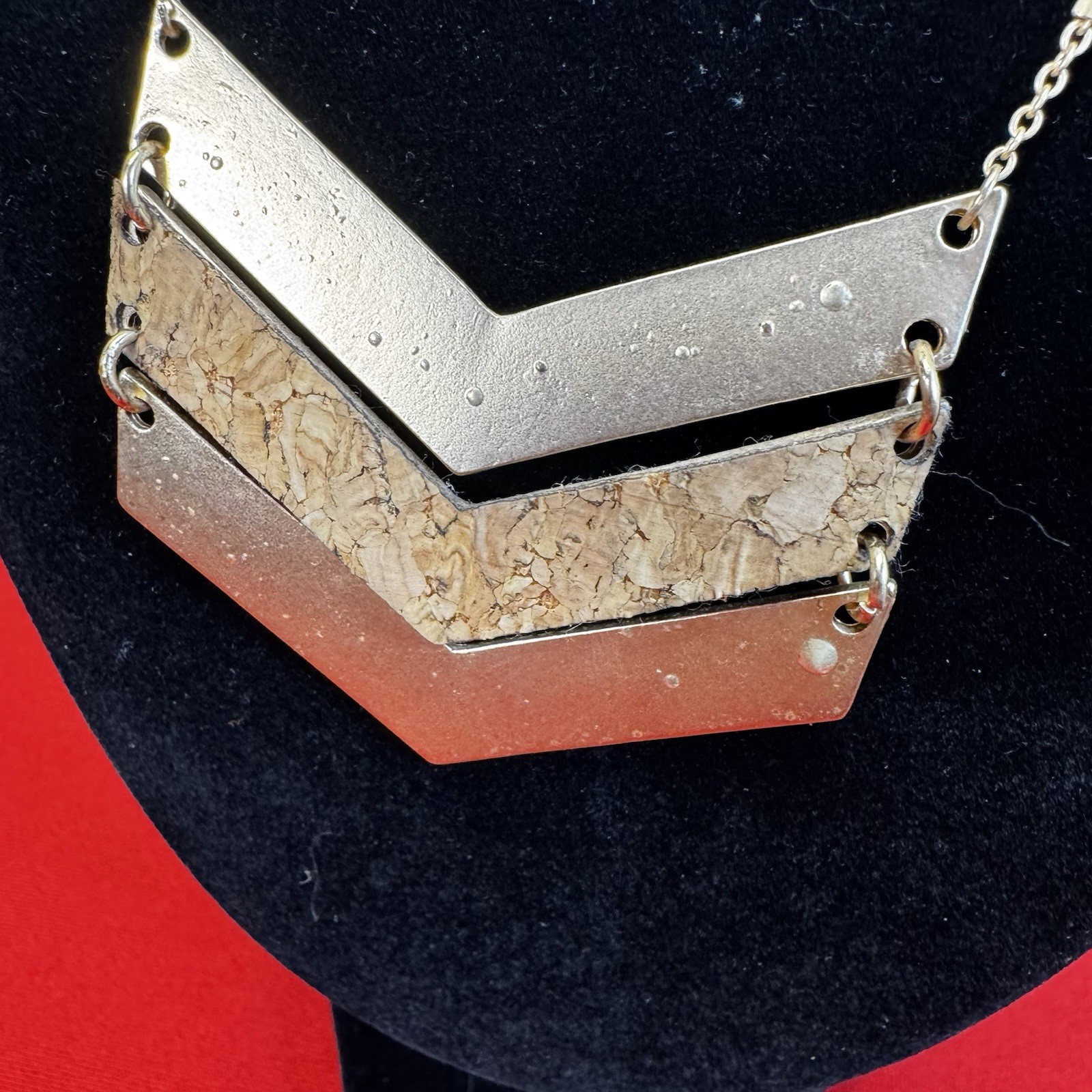 Arrowstack Adjustable Two Tone Chevron Boho Neckl… - image 3