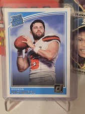 Baker Mayfield RC 2018 Donruss RATED ROOKIE Card #303 Tampa Bay Buccaneers . rookie card picture