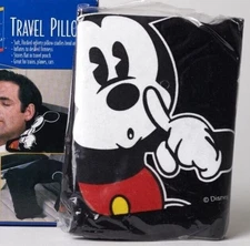 Mickey World Travel Inflatable Neck Pillow RARE Mickey's World Collection NEW