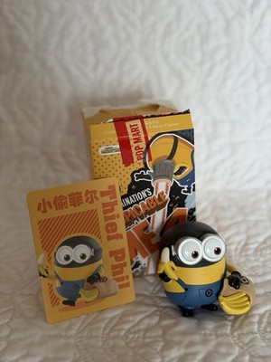 Pop Mart Despicable Me 4 Minions Thief Phil Figure with Box and Card