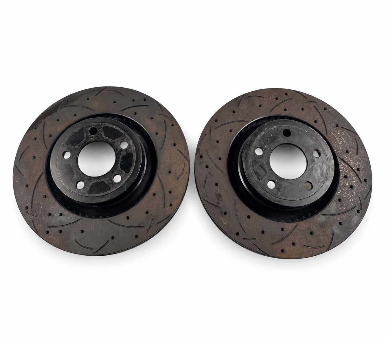 ✅ 15-21 Ford Mustang GT 5.0 352mm Front Drilled Slotted Brake Rotor Set LH RH 