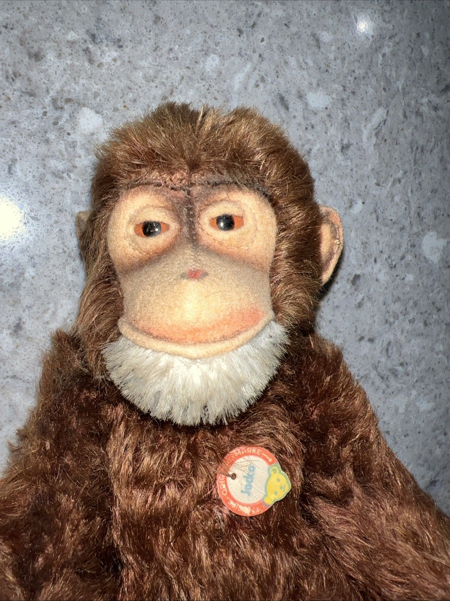 Vintage Steiff Jocko Monkey Brown Mohair Jointed 12