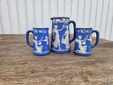 Wegdewood Jasperware Dark Blue Trojan Set