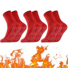 3-Pair Winter Socks Set for Men  Women - Warm Breathable Non-Slip Sports Socks