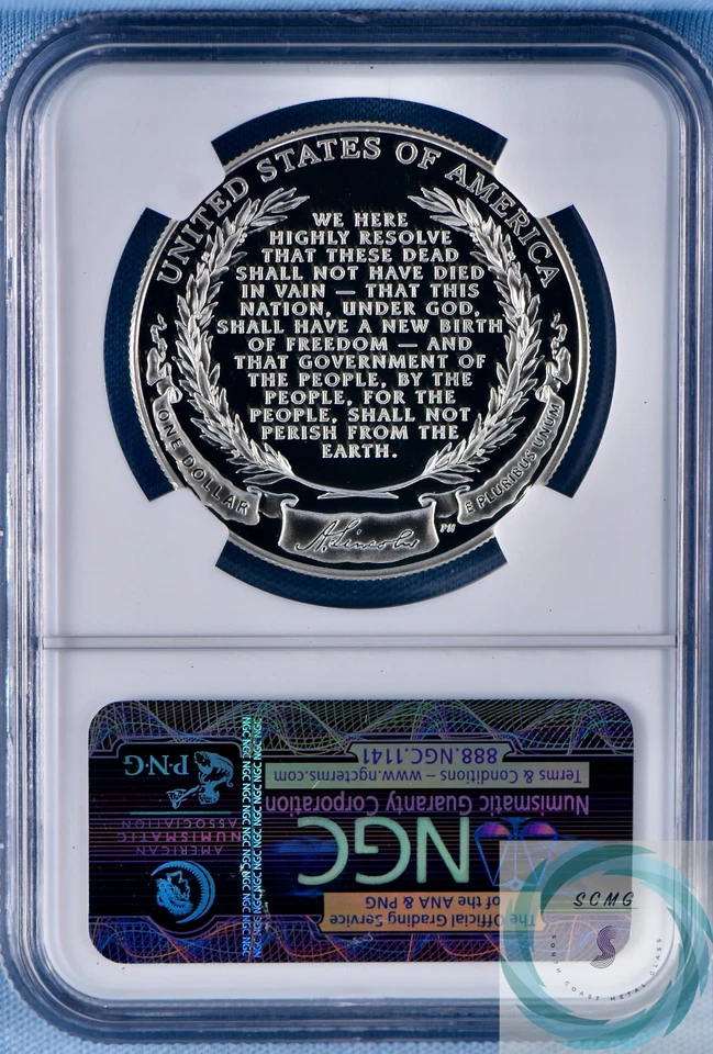 2009-P Abe Lincoln Commemorative Silver Dollar NGC PF 70 UC - Cert #3290744-006 - Image 2 of 4