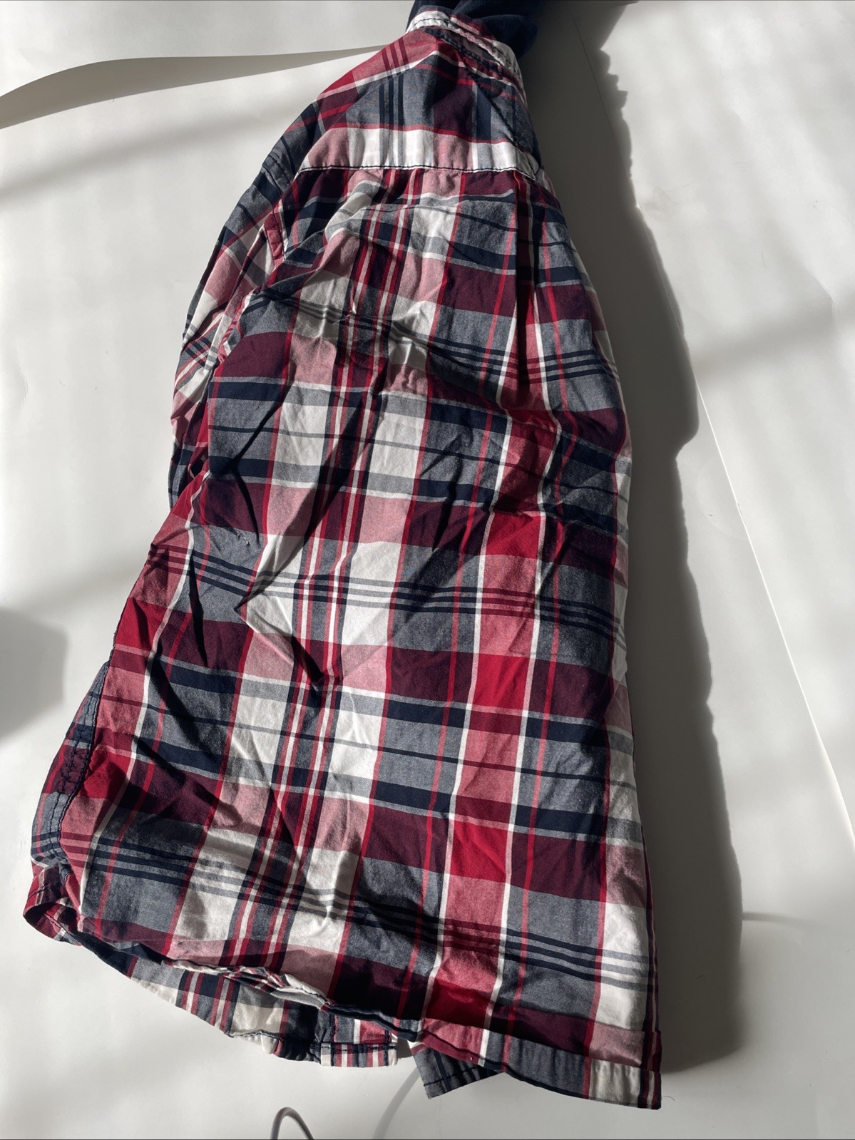 Tommy Hilfiger Boy's Hoodie Long Sleeve Plaid Shirt Size 7 thumbnail 4