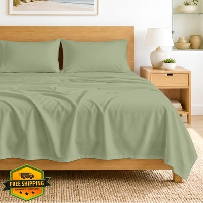 SGI bedding Queen Moss Egyptian Cotton Sheets 600 TC