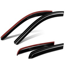 Fit 17-24 Nissan Titan XD Crew Cab 4-Piece 3M Tape On Wind Rain Window Visors
