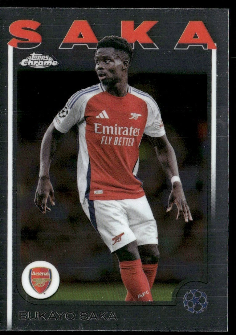 2023-24 TOPPS FINEST UEFA Club Competition Bukayo Saka #10 réfracteur