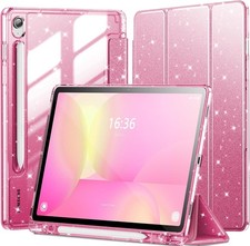 Glitter Cover Case for Samsung Galaxy Tab S10 Lite 10.9" with S Pen Holder, Pink