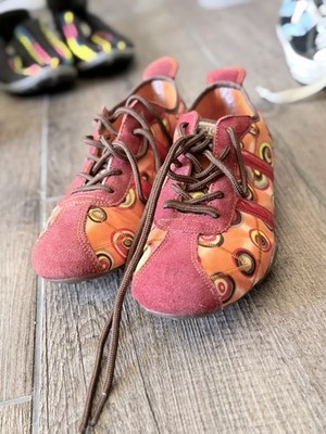 Gioseppo Sportwear Sneakers Women s US 5.5 Multicolor Orange Retro Circle Print