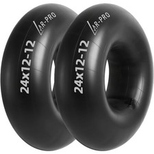 Heavy-Duty 24x12-12 Inner Tubes with Butyl Rubber - 2-Pack
