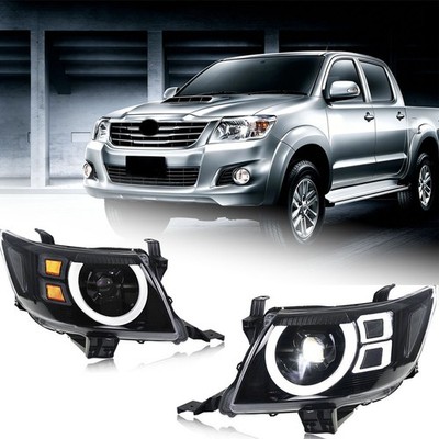 For Hilux Vigo 2012 2013 2014 Front LED Headlights W/Sequential Turn Signal lamp
