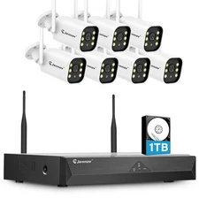 WiFi Camera Security 5MP System Outdoor Wireless Home 10CH NVR CCTV Audio IP66