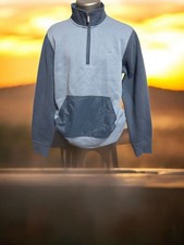 Michael Kors  Men's Premium Quarter-Zip Sweater in Two-Tone Blue Color  Size M