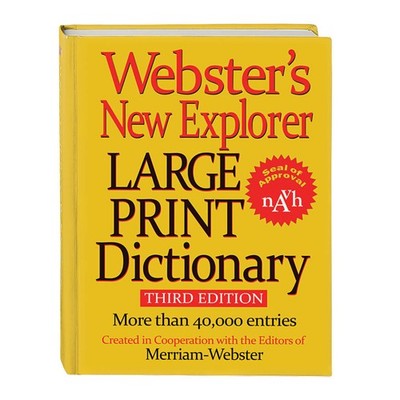 Websters  Large Print Dictionary