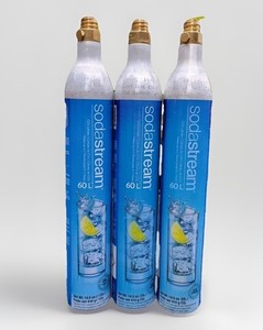 SodaStream 60L CO2 Cylinder Replacement Canisters Lot Of 3 *Empty*