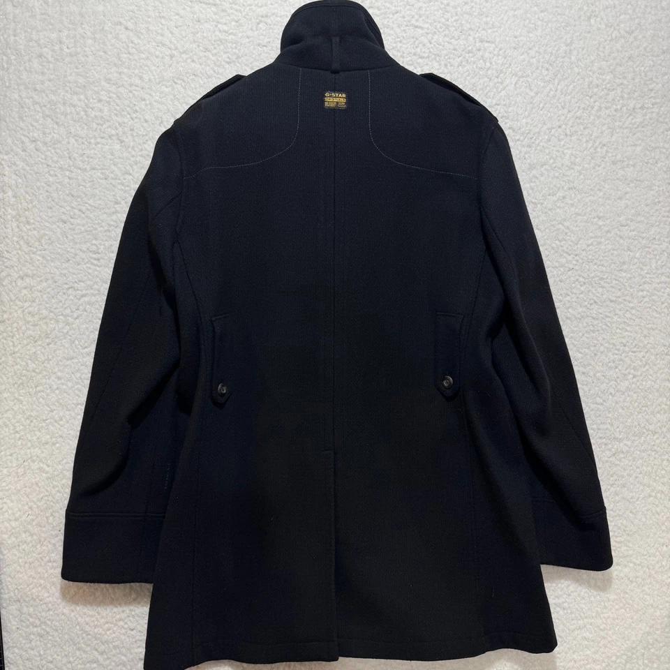 G Star Raw Men's Decoy Wool Garber Trench Coat Black Size XXL - Image 2 of 4