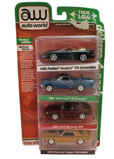 AUTO WORLD TARGET EXCLUSIVE DELUXE 4-PACK FIREBIRD, COUGAR, MUSTANG, EL CAMINO