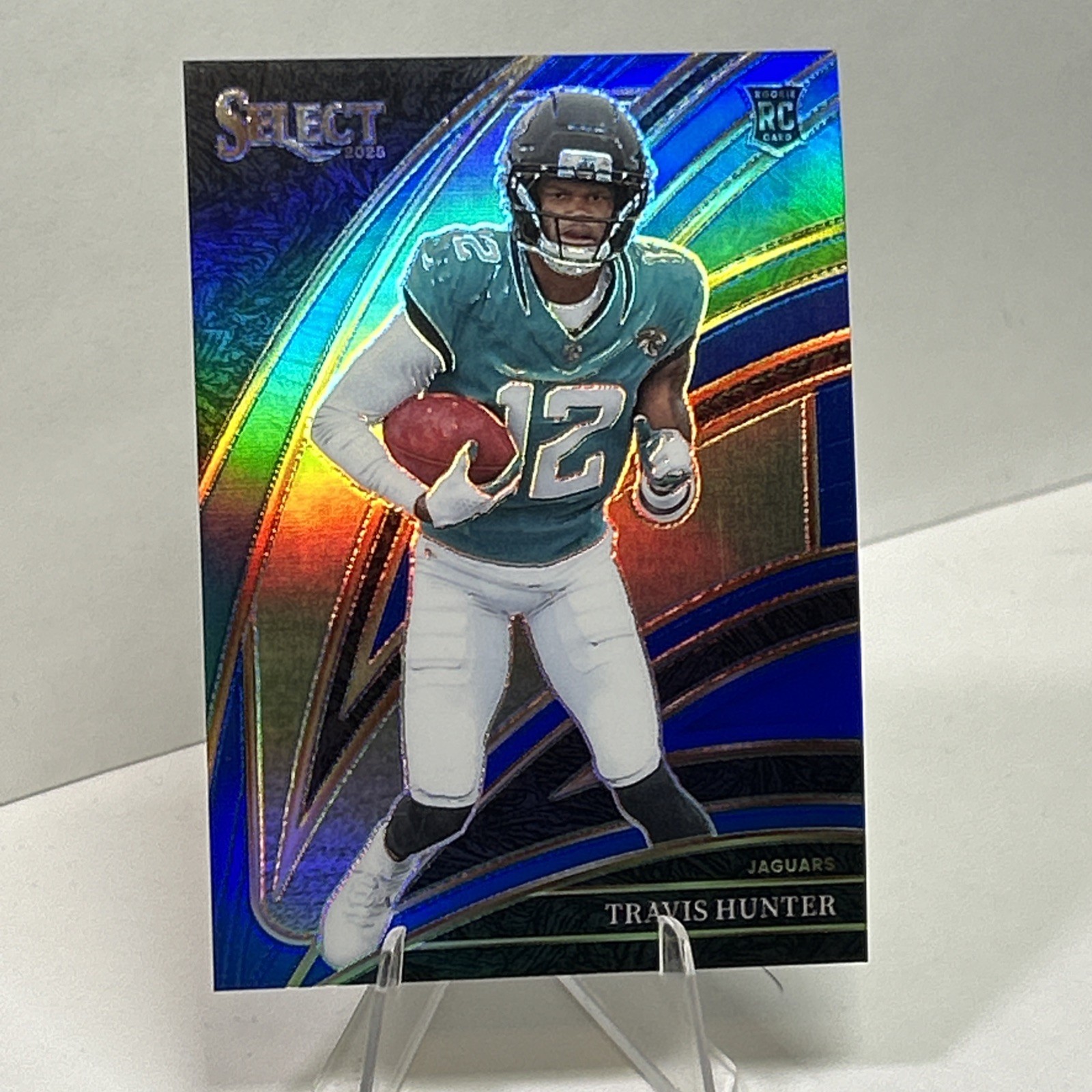 2025 Panini Select Travis Hunter RC Club Level Blue Prizm /99 Jaguars